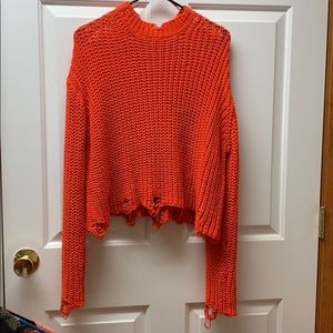 ZARA distressed slouchy sweater